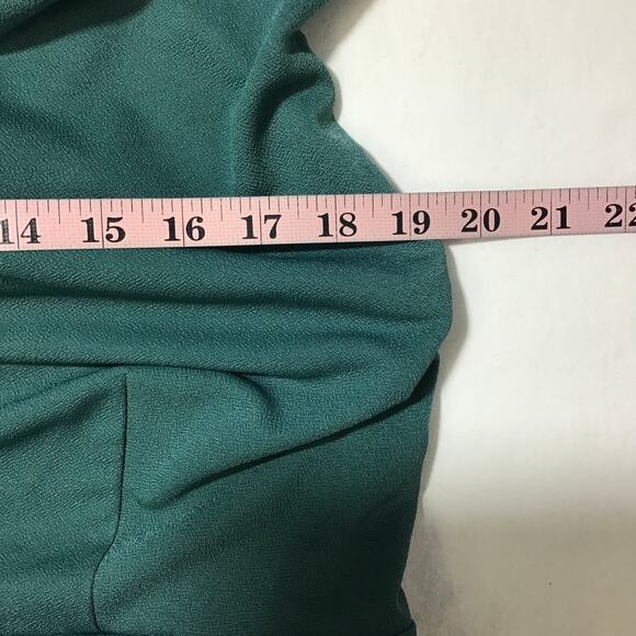 BIRDY GREY 1X Plus Green Sea Glass One-Shoulder Crepe Kira Maxi Dress 0b15 flaw - Picture 6 of 11